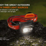Fenix HL18R-T V2.0 USB-C Rechargeable LED Headlamp - 800 Lumens - Includes 1 x ARB-LP1900 Battery Pack - Polar Night Black or Iceberg White