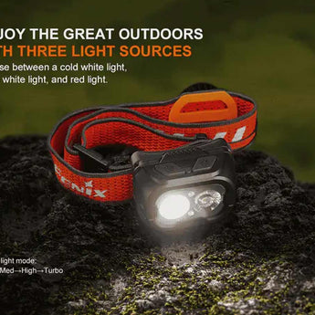 Fenix HL18R-T V2.0 USB-C Rechargeable LED Headlamp - 800 Lumens - Includes 1 x ARB-LP1900 Battery Pack - Polar Night Black or Iceberg White