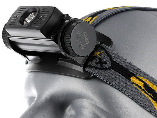 Fenix HL60R Dual Light Source Rechargeable Headlamp - Close Up Angle Shot