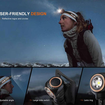 Fenix HM23 V2.0 LED Headlamp - 300 Lumens - Luminus SST20 - Includes 1 x AA