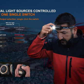 Fenix HM23 V2.0 LED Headlamp - 300 Lumens - Luminus SST20 - Includes 1 x AA