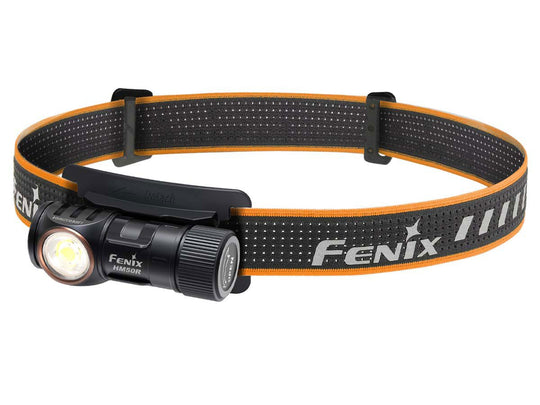 fenix hm50r v2 headlamp angled to the left