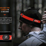 Fenix HM62-T Lightweight Trail Running LED Headlamp - 1200 Lumens - Luminus SST40 - Includes 1 x USB-C Rechargeable 18650 - Black or Magma
