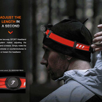 Fenix HM62-T Lightweight Trail Running LED Headlamp - 1200 Lumens - Luminus SST40 - Includes 1 x USB-C Rechargeable 18650 - Black or Magma