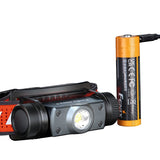 Fenix HM62-T Lightweight Trail Running LED Headlamp - 1200 Lumens - Luminus SST40 - Includes 1 x USB-C Rechargeable 18650 - Black or Magma