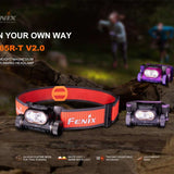 Fenix HM65R-T V2.0 USB-C Rechargeable LED Headlamp - Luminus SST40 - 1600 Lumens - Includes 1 x 18650 - Black, Purple, or Nebular
