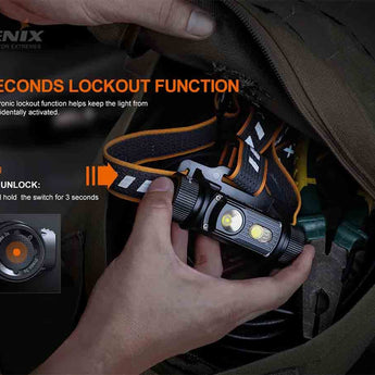 Fenix HM70R USB-C Rechargeable LED Headlamp - 1600 Lumens - Luminus SST40 - Includes 1 x 21700