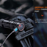 Fenix HM71R USB-C Rechargeable LED Headlamp - 1 x Luminus SFT70 and 1 x Luminus SST20 - 2700 Lumens - Includes 1 x 21700