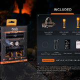 Fenix HM75R USB-C Rechargeable LED Industrial Headlamp - 1600 Lumens - Includes 1 x 21700 and 1 x 18650