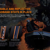 Fenix HP30R-V2 USB-C Rechargeable LED Headlamp - CREE XHP50 and XP-G3 S4 - 3000 Lumens - Includes 2 x 21700 - Black