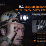 Fenix HP30R-V2 USB-C Rechargeable LED Headlamp - CREE XHP50 and XP-G3 S4 - 3000 Lumens - Includes 2 x 21700 - Black