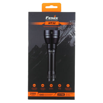 Fenix HT32 Outdoor Hunting LED Flashlight - 2500 Lumens - Luminous SFT70 - Includes 1 x USB-C Rechargeable 21700