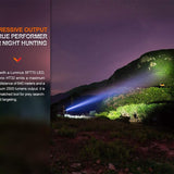 Fenix HT32 Outdoor Hunting LED Flashlight - 2500 Lumens - Luminous SFT70 - Includes 1 x USB-C Rechargeable 21700