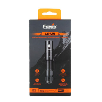 Fenix LD12R USB-C Rechargeable LED Flashlight - 600 Lumens - Includes 1 x 14500