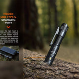 Fenix LD12R USB-C Rechargeable LED Flashlight - 600 Lumens - Includes 1 x 14500