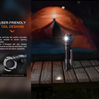Fenix LD12R USB-C Rechargeable LED Flashlight - 600 Lumens - Includes 1 x 14500