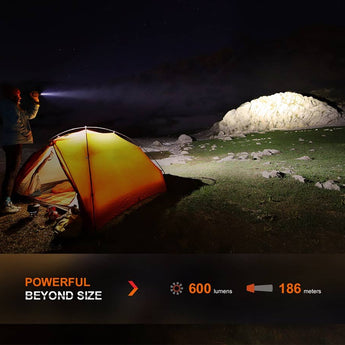 Fenix LD12R USB-C Rechargeable LED Flashlight - 600 Lumens - Includes 1 x 14500