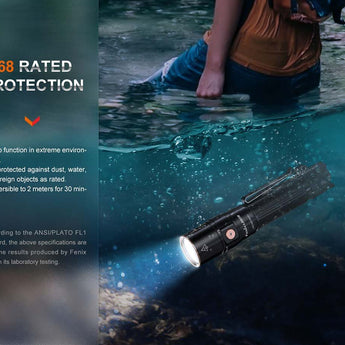 Fenix LD30R USB-C Rechargeable LED Flashlight - 1700 Lumens - Luminus SST40 - Includes 1 x 18650