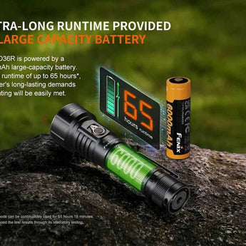 Fenix LD36R USB-C Rechargeable LED Flashlight - 3600 Lumens - 3 x Luminus SFT25R Gen2 - Includes 1 x 21700 - Black or Flame Camo