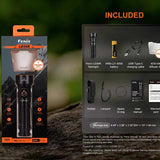 Fenix LD36R USB-C Rechargeable LED Flashlight - 3600 Lumens - 3 x Luminus SFT25R Gen2 - Includes 1 x 21700 - Black or Flame Camo