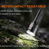 Fenix LR35R Pro USB-C Rechargeable LED Flashlight - 10000 Lumens - 4 x Luminus SFT 25 - Includes 2 x 21700
