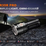 Fenix LR35R Pro USB-C Rechargeable LED Flashlight - 10000 Lumens - 4 x Luminus SFT 25 - Includes 2 x 21700