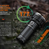 Fenix LR40R-V2 USB-C Rechargeable LED Searchlight - 15000 Lumens - Luminus SFT70 - Uses Built-in 10.8V 5000mAh Li-ion Battery Pack