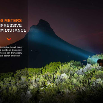 Fenix LR40R-V2 USB-C Rechargeable LED Searchlight - 15000 Lumens - Luminus SFT70 - Uses Built-in 10.8V 5000mAh Li-ion Battery Pack