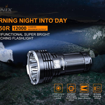 Fenix LR50R Multifunctional Super Bright LED Searchlight - 12000 Lumens - Luminus SST70 - Includes Li-ion Battery Pack