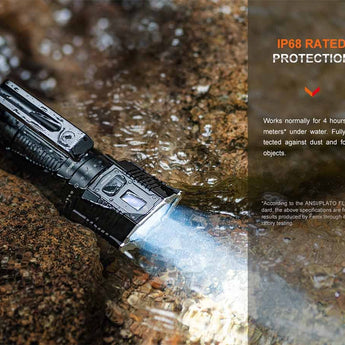 Fenix LR60R USB-A Rechargeable LED Searchlight - 21000 Lumens - 1 x Luminus SFT70, 12 x Luminus SST40 - Includes 1 x ARB-L56-4000 Li-ion Battery Pack