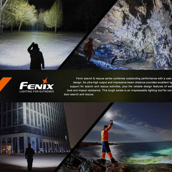 Fenix LR60R USB-A Rechargeable LED Searchlight - 21000 Lumens - 1 x Luminus SFT70, 12 x Luminus SST40 - Includes 1 x ARB-L56-4000 Li-ion Battery Pack