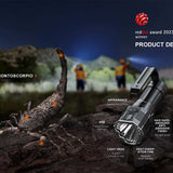 Fenix LR60R USB-A Rechargeable LED Searchlight - 21000 Lumens - 1 x Luminus SFT70, 12 x Luminus SST40 - Includes 1 x ARB-L56-4000 Li-ion Battery Pack