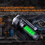 Fenix LR80R Darkness Destroyer USB-C Rechargeable LED Searchlight - 6 x Luminus SST70 - 18000 Lumens - Includes 7.2V 12000mAh Li-ion Battery Pack