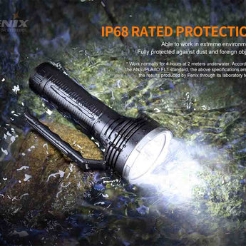 Fenix LR80R Darkness Destroyer USB-C Rechargeable LED Searchlight - 6 x Luminus SST70 - 18000 Lumens - Includes 7.2V 12000mAh Li-ion Battery Pack