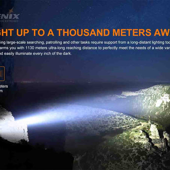 Fenix LR80R Darkness Destroyer USB-C Rechargeable LED Searchlight - 6 x Luminus SST70 - 18000 Lumens - Includes 7.2V 12000mAh Li-ion Battery Pack