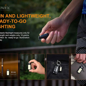 Fenix Mini Lite USB-C Rechargeable Multipurpose LED Flashlight - 150 Lumens - MATCH CA18 LED - Uses Built-in 275mAh Li-poly Battery Pack