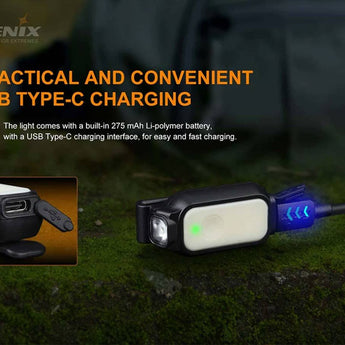 Fenix Mini Lite USB-C Rechargeable Multipurpose LED Flashlight - 150 Lumens - MATCH CA18 LED - Uses Built-in 275mAh Li-poly Battery Pack