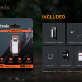 Fenix Mini Lite USB-C Rechargeable Multipurpose LED Flashlight - 150 Lumens - MATCH CA18 LED - Uses Built-in 275mAh Li-poly Battery Pack