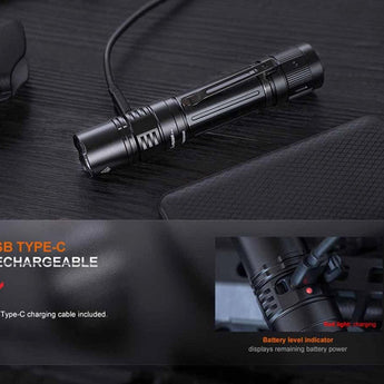 Fenix PD36R Pro USB-C Rechargeable LED Flashlight - Luminus SFT70 - 2800 Lumens - Includes 1 x 21700