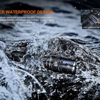 Fenix PD36R V2.0 USB-C Rechargeable LED Flashlight - 1700 Lumens - Luminus SFT40 - Includes 1 x 21700