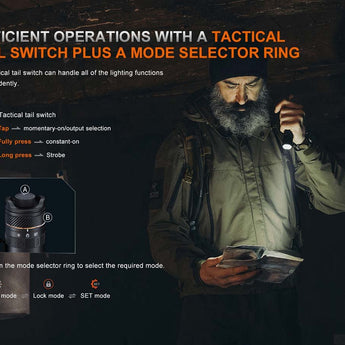 Fenix PD45R Ace USB-C Rechargeable LED Flashlight - 3200 Lumens - Luminus SFT70-Gen2 - Includes 1 x 21700