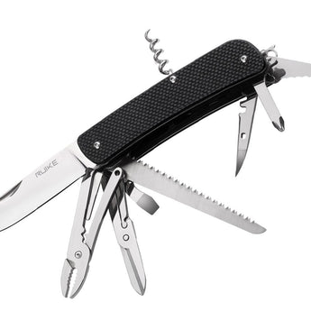 Fenix Ruike L51 Folding Multifunction Knife - 3.35-inch Straight Edge, Clip Point, 23 Featured Tools - Comes in a variety of colors