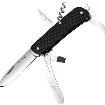 Fenix Ruike M31 Folding Multifunction Knife - 2.79-inch Straight Edge, Clip Point, 15 Featured Tools - Comes in a variety of colors