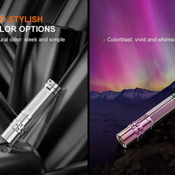 Fenix SilvGlow Keychain LED Flashlight - 100 Lumens - LUMINUS SST12 - Includes 1 x AAA - Natural or Colorblast