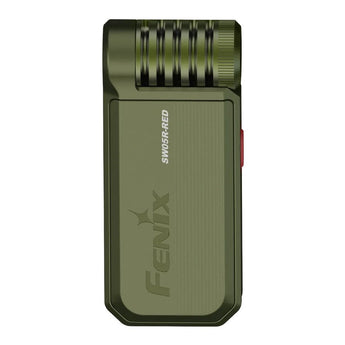 Fenix SW05R USB-C Rechargeable LED Clip Light - 150 Lumens - White and Red or 365nm UV LED - Uses Built-in 700mAh Li-ion Battery Pack - Black or Spruce Green
