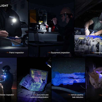 Fenix SW05R USB-C Rechargeable LED Clip Light - 150 Lumens - White and Red or 365nm UV LED - Uses Built-in 700mAh Li-ion Battery Pack - Black or Spruce Green