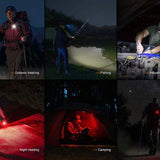 Fenix SW05R USB-C Rechargeable LED Clip Light - 150 Lumens - White and Red or 365nm UV LED - Uses Built-in 700mAh Li-ion Battery Pack - Black or Spruce Green