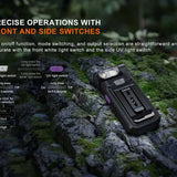 Fenix SW05R USB-C Rechargeable LED Clip Light - 150 Lumens - White and Red or 365nm UV LED - Uses Built-in 700mAh Li-ion Battery Pack - Black or Spruce Green