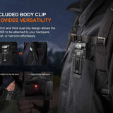 Fenix SW05R USB-C Rechargeable LED Clip Light - 150 Lumens - White and Red or 365nm UV LED - Uses Built-in 700mAh Li-ion Battery Pack - Black or Spruce Green