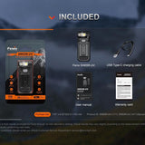 Fenix SW05R USB-C Rechargeable LED Clip Light - 150 Lumens - White and Red or 365nm UV LED - Uses Built-in 700mAh Li-ion Battery Pack - Black or Spruce Green